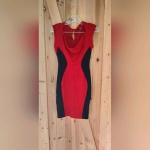 Red and black dress